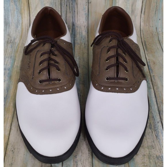 Footjoy GreenJoys Men's Size 11 Saddle Golf Cleats 45542 - Picture 2 of 11